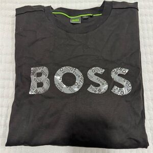 BOSS Hugo Boss crewneck Sweater Black with Silver Logo